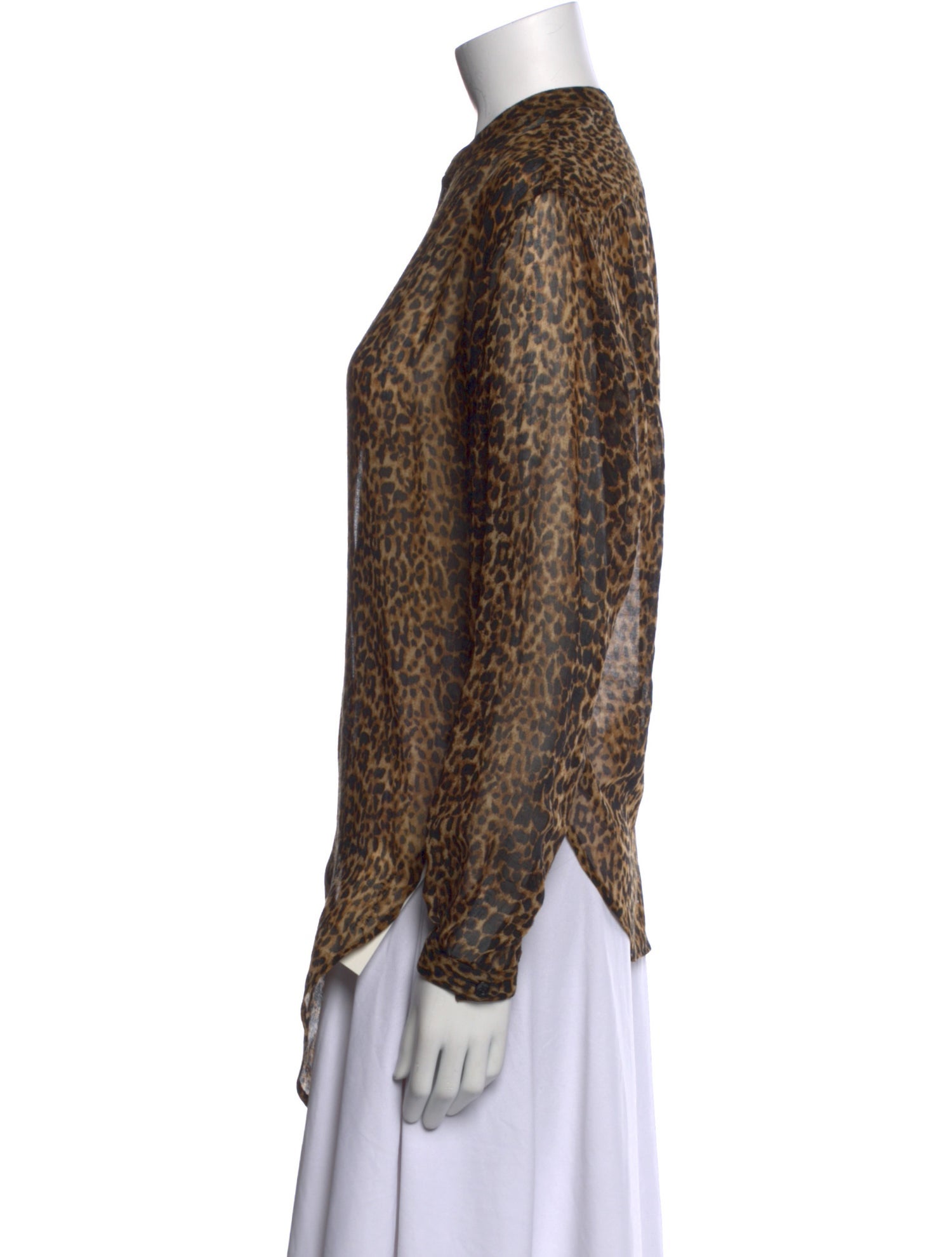 Saint Laurent Virgin Wool Animal Print Tunic
