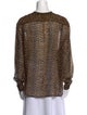 Saint Laurent Virgin Wool Animal Print Tunic
