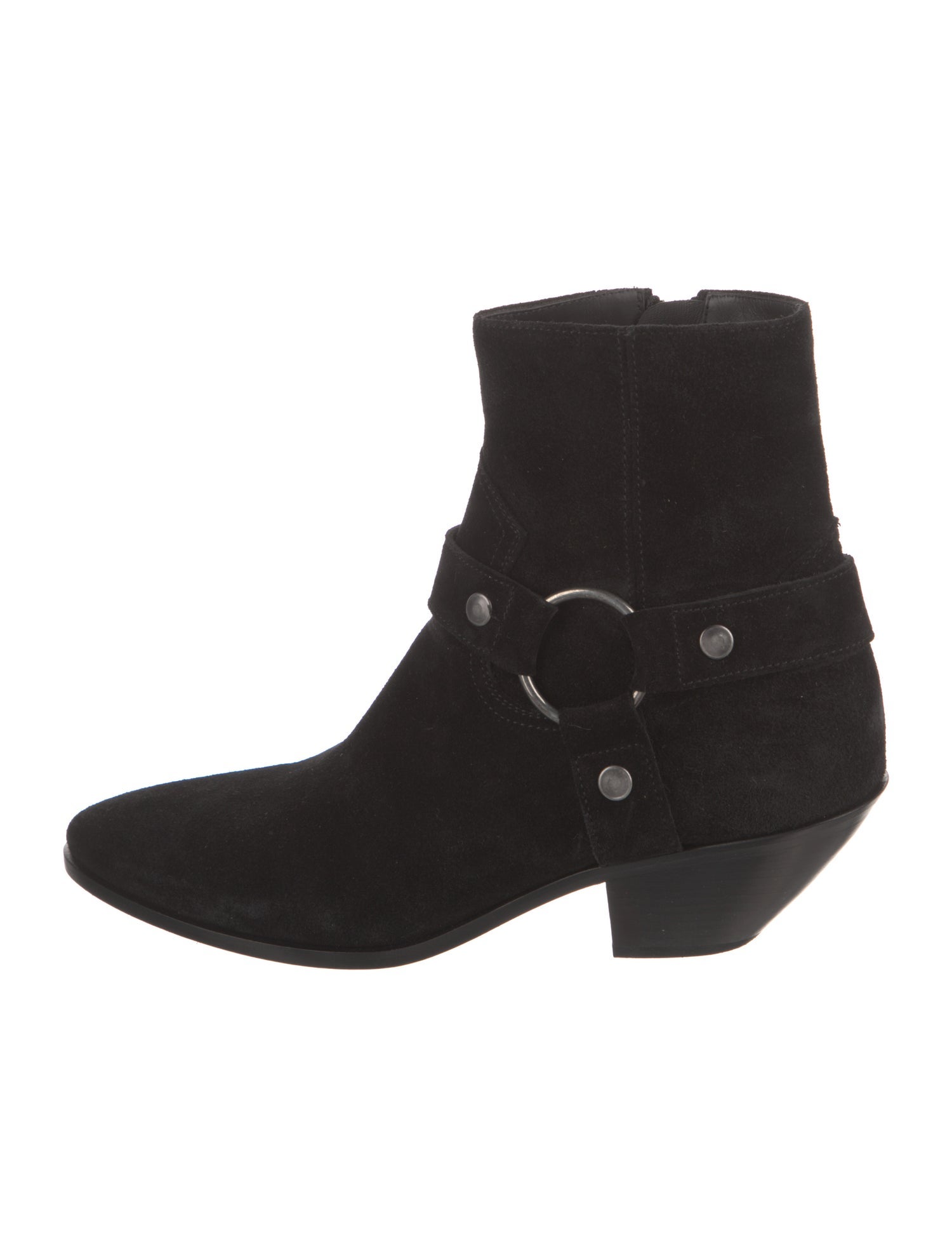 Saint Laurent Suede Moto Boots