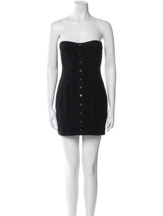 Saint Laurent Strapless Mini Dress