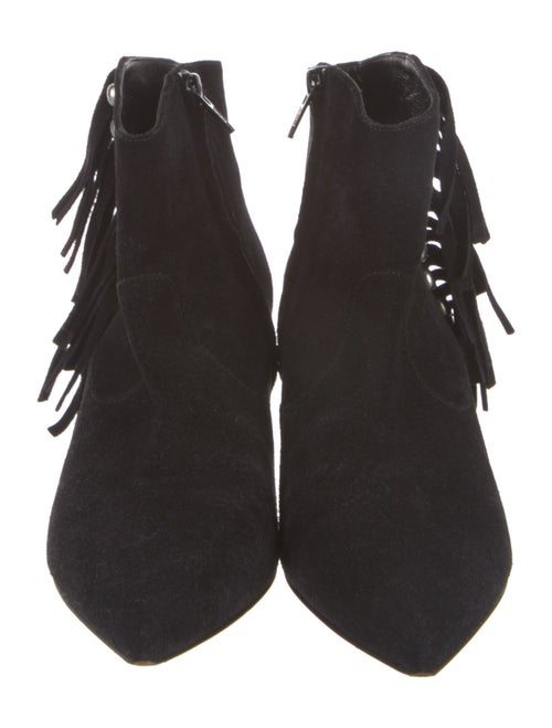 Saint Laurent Suede Studded Accents Boots