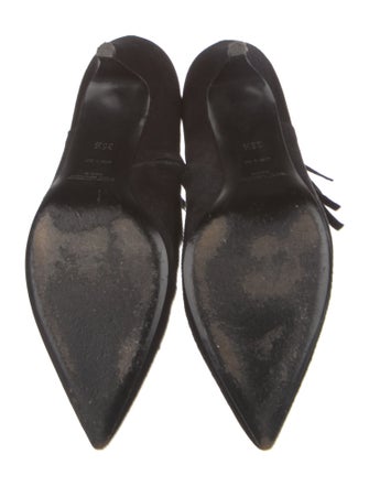 Saint Laurent Suede Studded Accents Boots