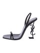 Saint Laurent Patent Leather Slingback Sandals