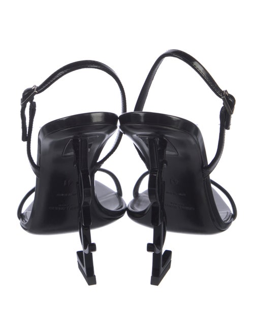 Saint Laurent Patent Leather Slingback Sandals