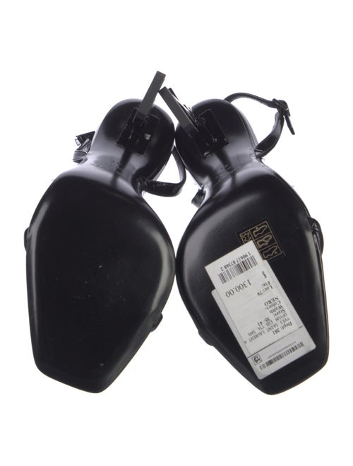 Saint Laurent Patent Leather Slingback Sandals