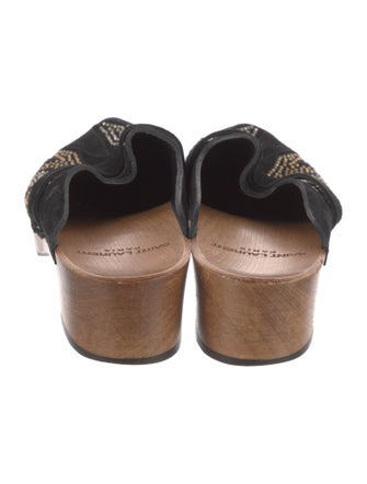 Saint Laurent Suede Studded Accents Mules
