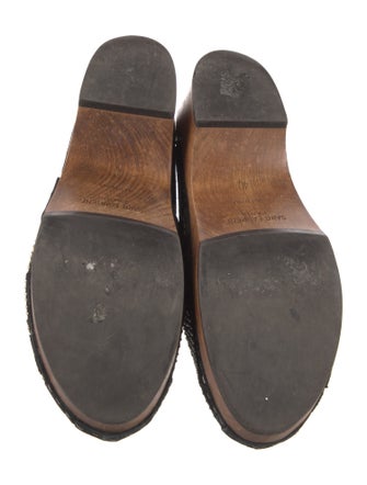 Saint Laurent Suede Studded Accents Mules