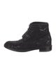 Saint Laurent Lace Lace Trim Embellishment Combat Boots