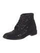 Saint Laurent Lace Lace Trim Embellishment Combat Boots