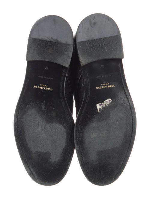 Saint Laurent Lace Lace Trim Embellishment Combat Boots