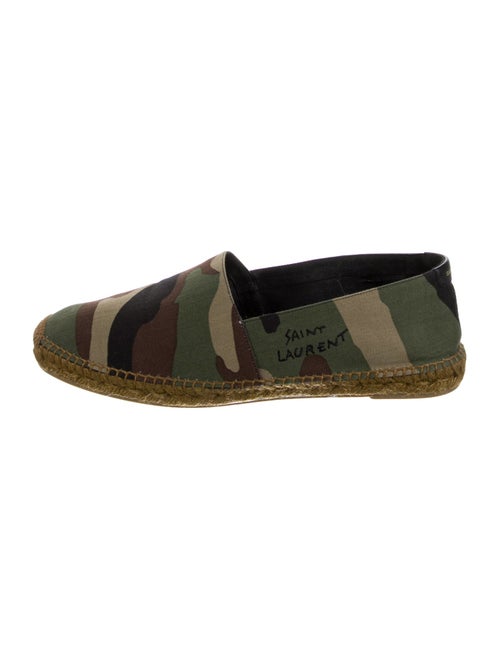 Saint Laurent Canvas Camouflage Print Espadrilles