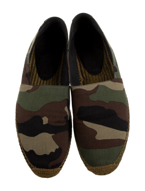Saint Laurent Canvas Camouflage Print Espadrilles