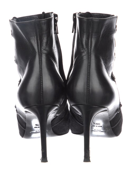 Saint Laurent Suede Leather Trim Embellishment Boots