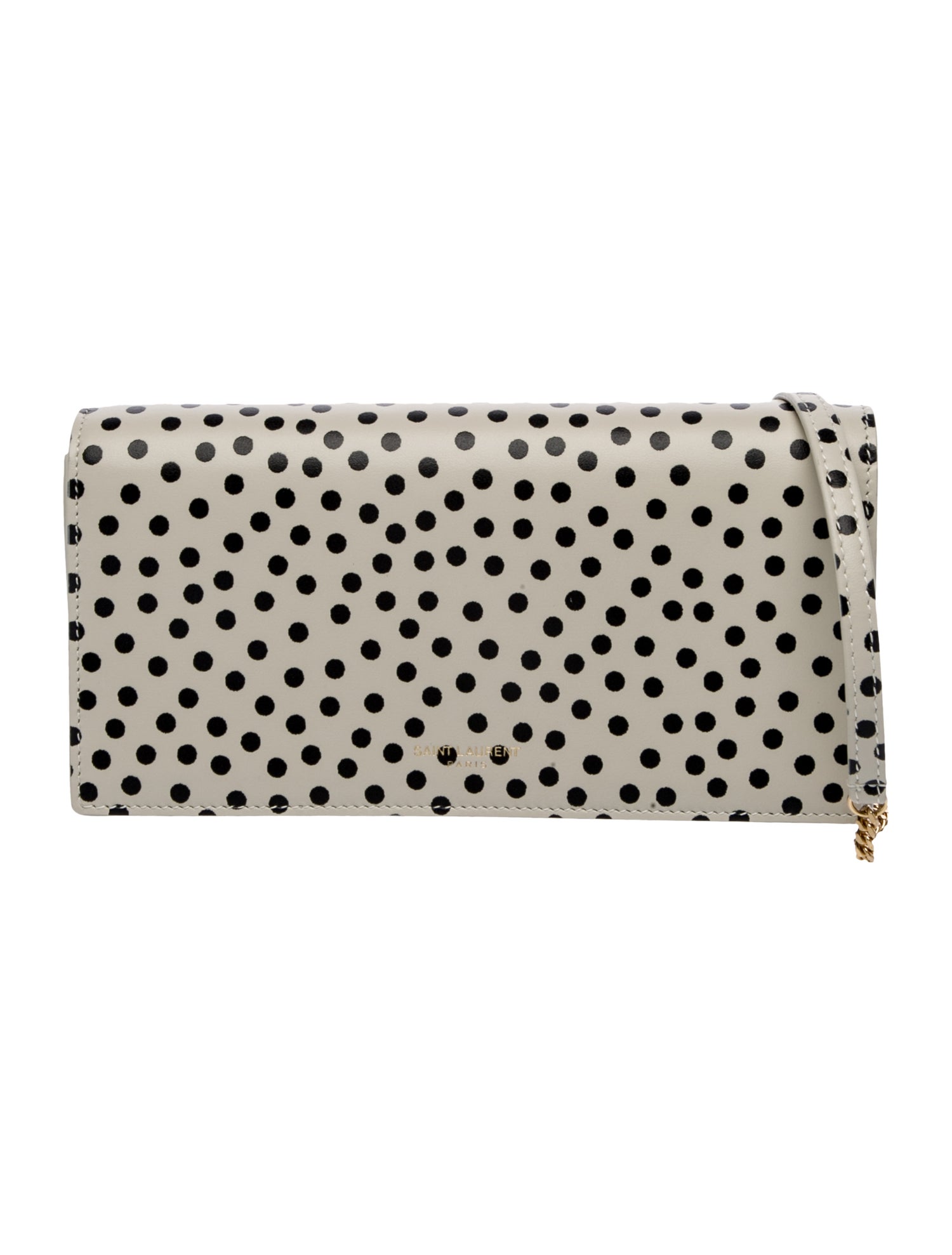 Saint Laurent Leather Chain Wallet