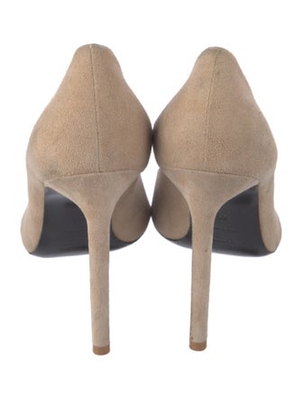Saint Laurent Suede Colorblock Pattern Pumps