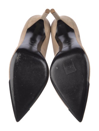 Saint Laurent Suede Colorblock Pattern Pumps