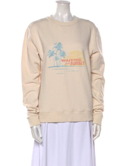 Saint Laurent Graphic Print Crew Neck Sweatshirt