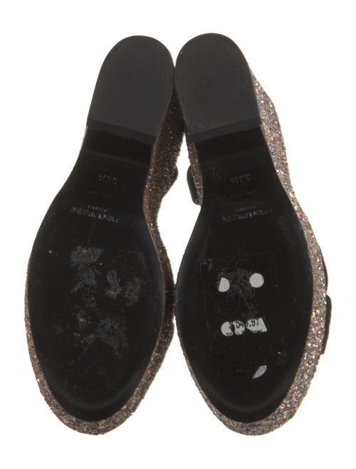 Saint Laurent Suede Glitter Accents Slingback Sandals