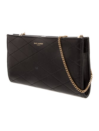 Saint Laurent Leather Wallet on Chain