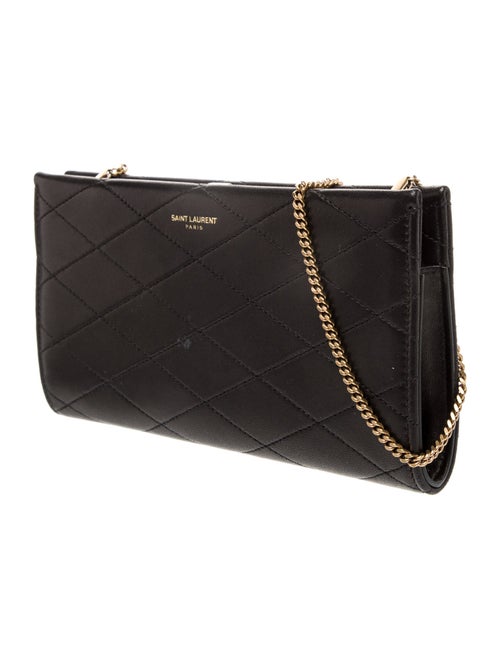 Saint Laurent Leather Wallet on Chain