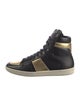 Saint Laurent Leather Colorblock Pattern Sneakers