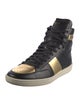 Saint Laurent Leather Colorblock Pattern Sneakers