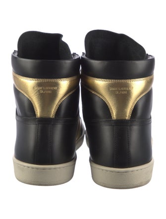 Saint Laurent Leather Colorblock Pattern Sneakers