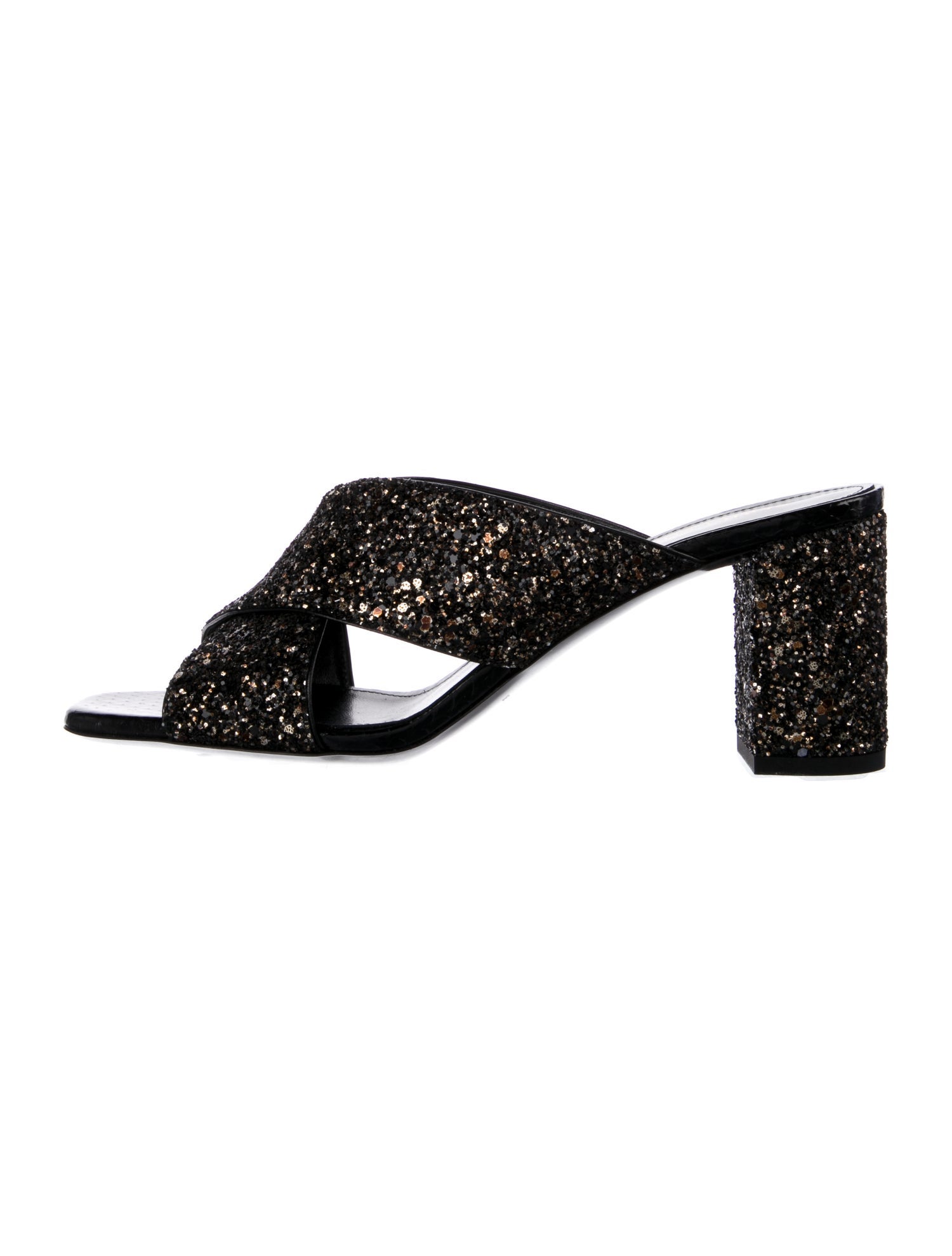 Saint Laurent Glitter Slides