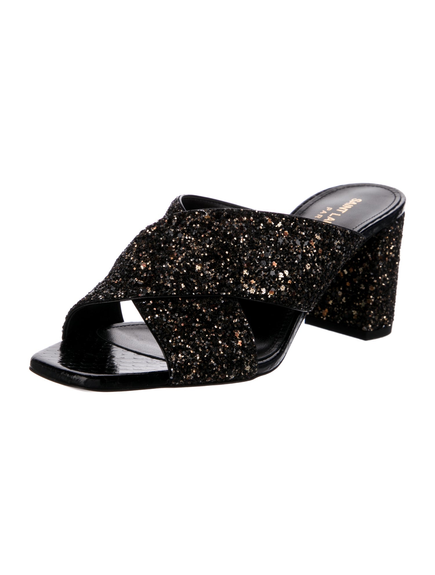 Saint Laurent Glitter Slides