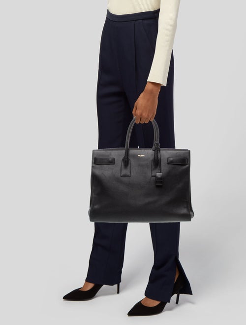 Saint Laurent Leather Sac De Jour Large