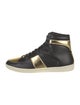 Saint Laurent Leather Colorblock Pattern Sneakers