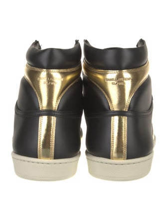 Saint Laurent Leather Colorblock Pattern Sneakers
