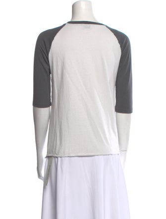 Saint Laurent Graphic Print Crew Neck T-Shirt