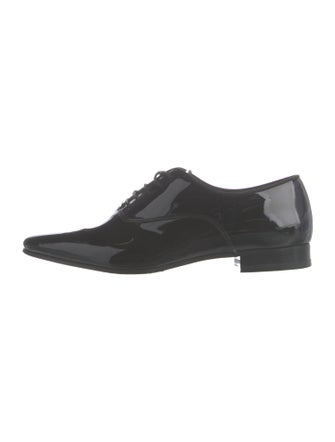 Saint Laurent Patent Leather Grosgrain Trim Oxfords