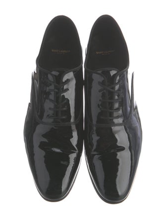 Saint Laurent Patent Leather Grosgrain Trim Oxfords