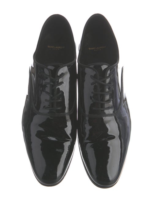 Saint Laurent Patent Leather Grosgrain Trim Oxfords