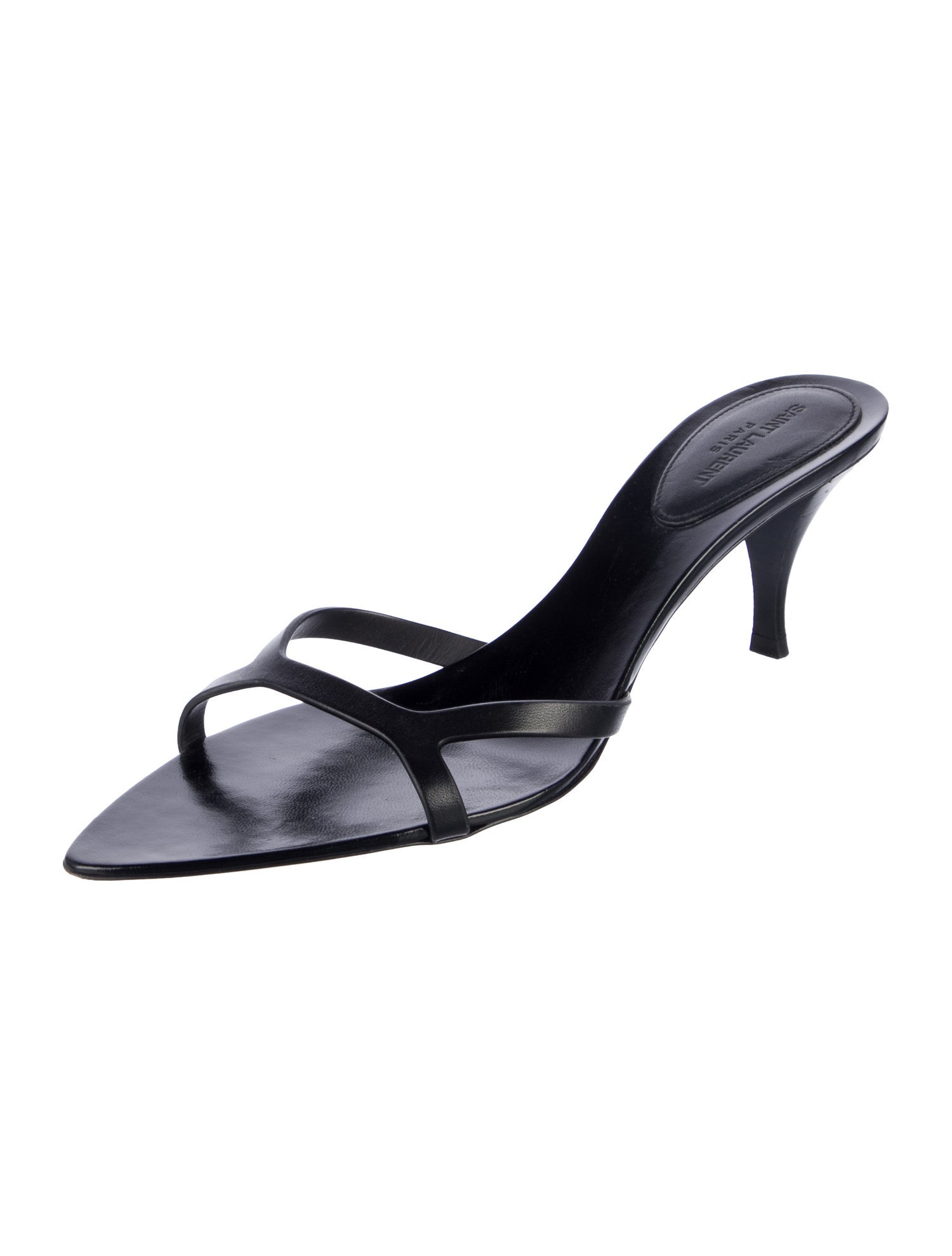 Saint Laurent Leather Slides