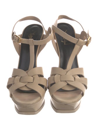 Saint Laurent Leather T-Strap Sandals