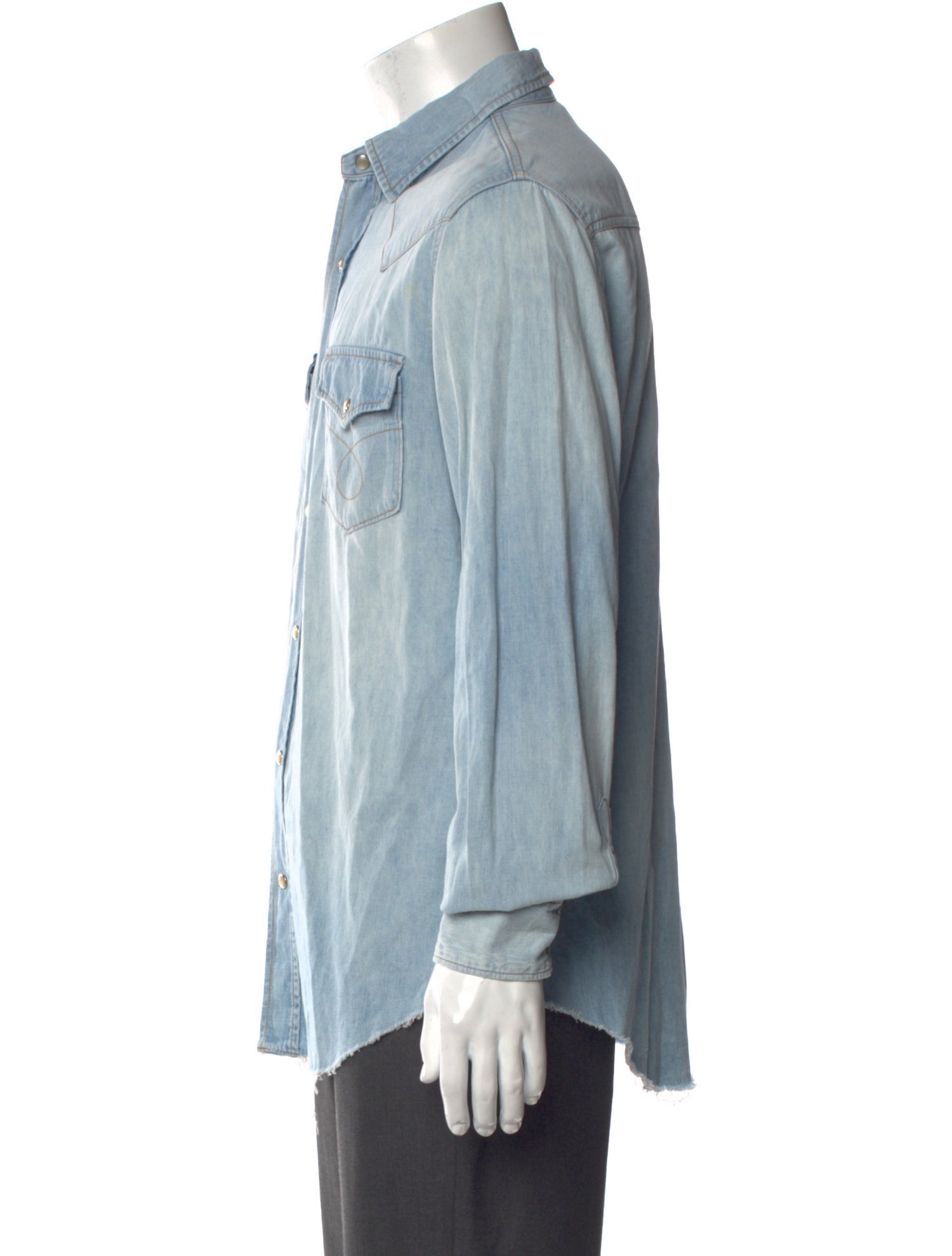 Saint Laurent 2015 Long Sleeve Denim Shirt