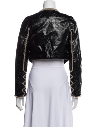 Saint Laurent Leather Faux Fur Jacket