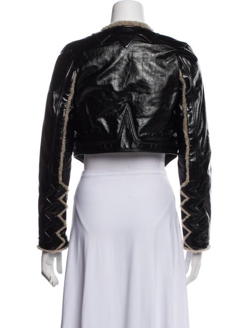 Saint Laurent Leather Faux Fur Jacket