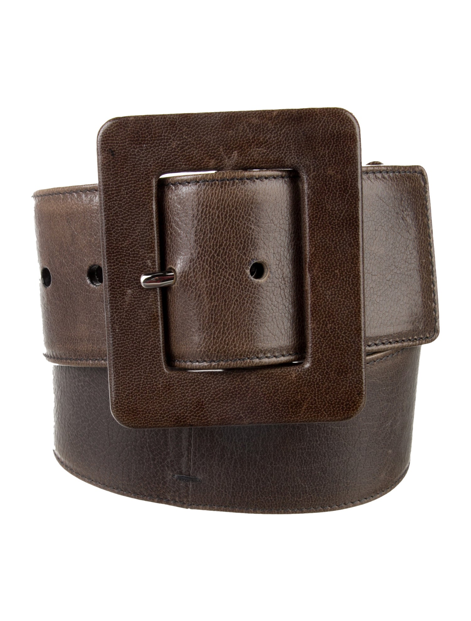 Saint Laurent Wide Leather Waist Belt