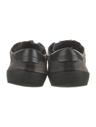 Saint Laurent Canvas Embroidered Accent Sneakers