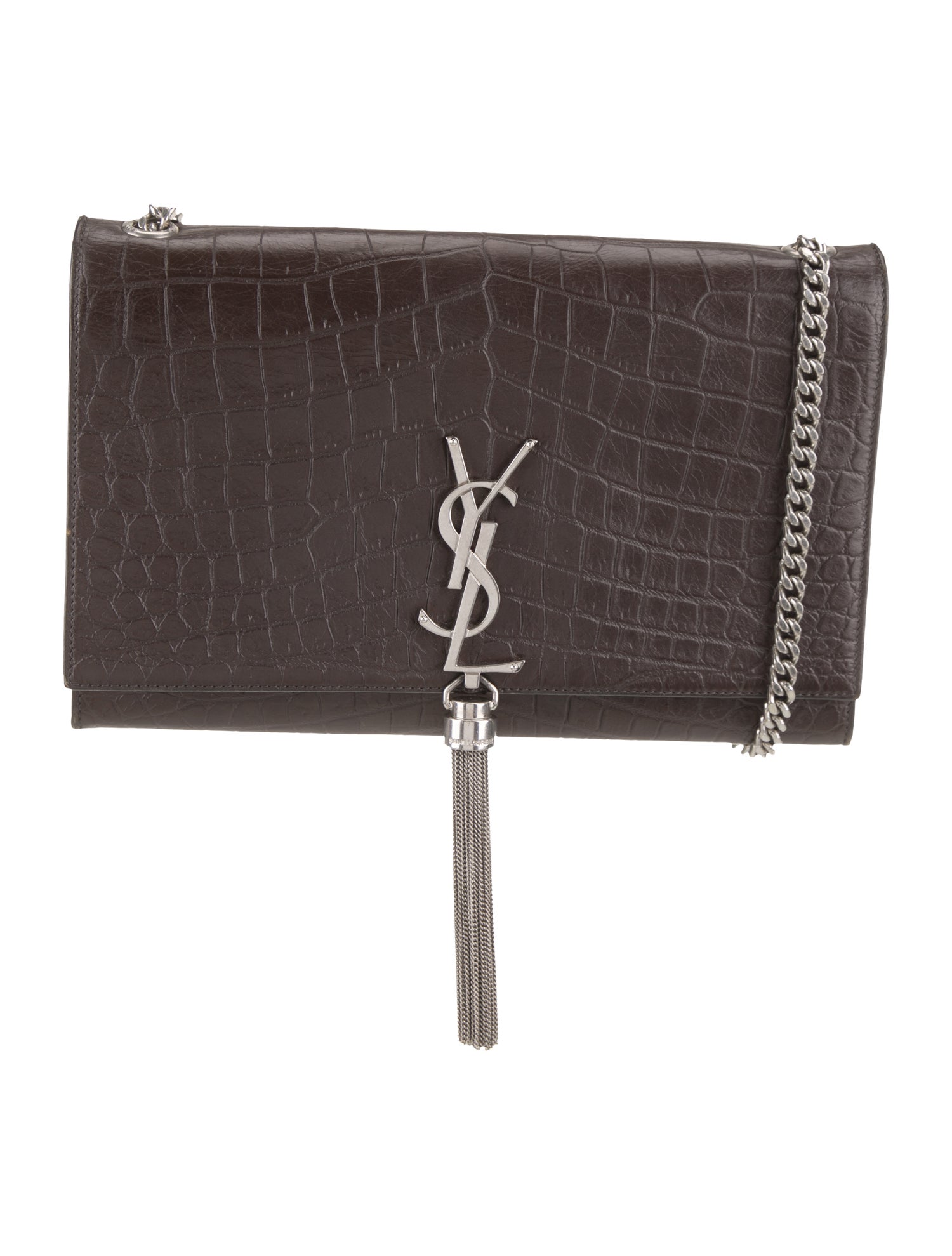 Saint Laurent Embossed Leather Shoulder Bag