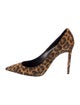 Saint Laurent Suede Animal Print Pumps