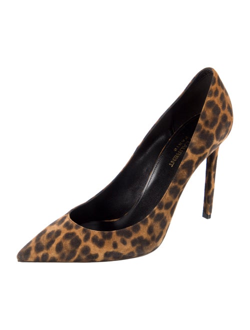 Saint Laurent Suede Animal Print Pumps
