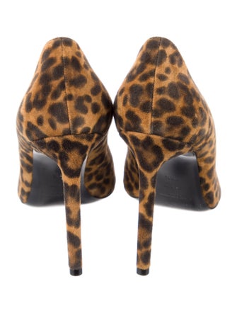 Saint Laurent Suede Animal Print Pumps