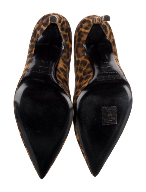 Saint Laurent Suede Animal Print Pumps