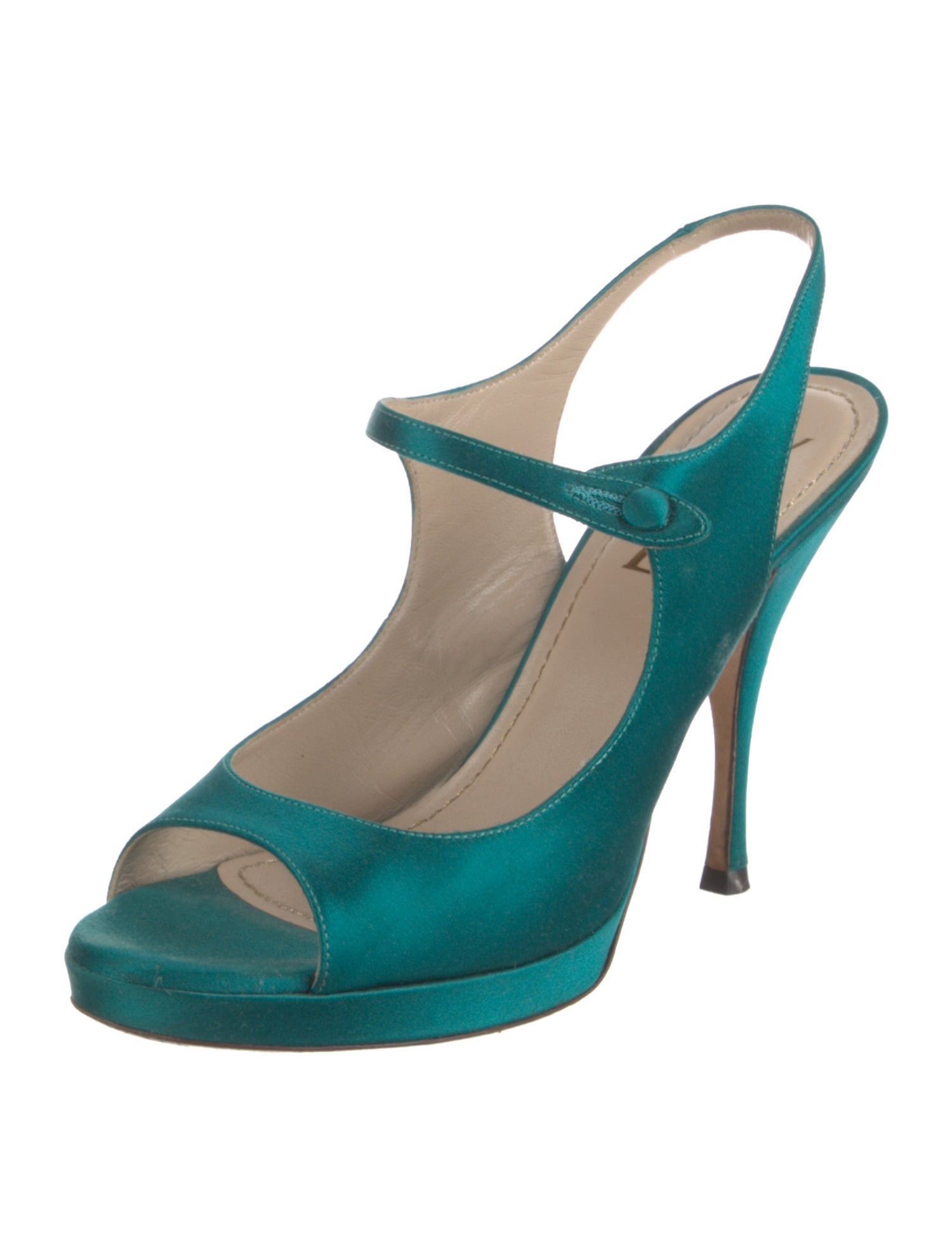 Saint Laurent Satin Slingback Sandals