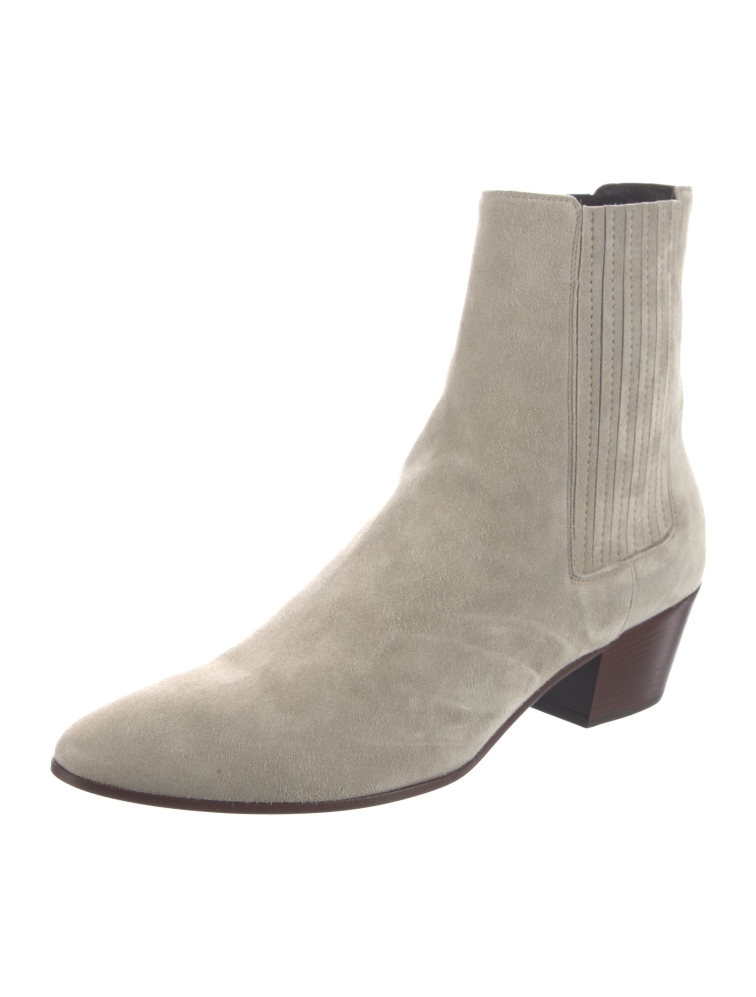 Saint Laurent Suede Colorblock Pattern Chelsea Boots